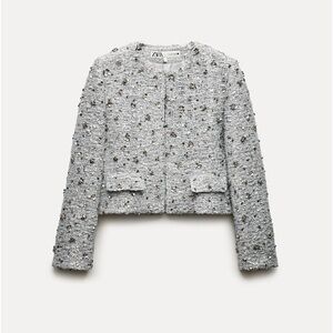 ZARA sequin Cropped Jacket